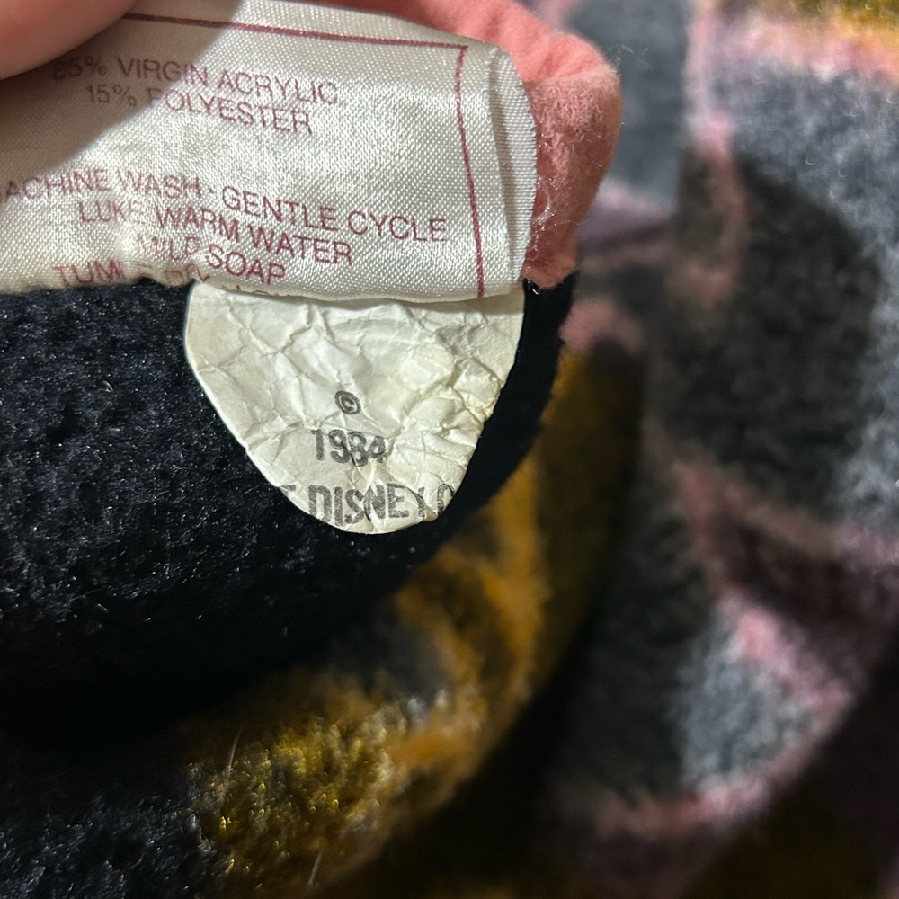 Vtg 1984 Disney Baby Daisy Duck Biederlack Blanket 38”x27” Made in USA - Picture 8 of 9